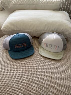 Kids' free fly Teal and Cream Trucker Hat bundle